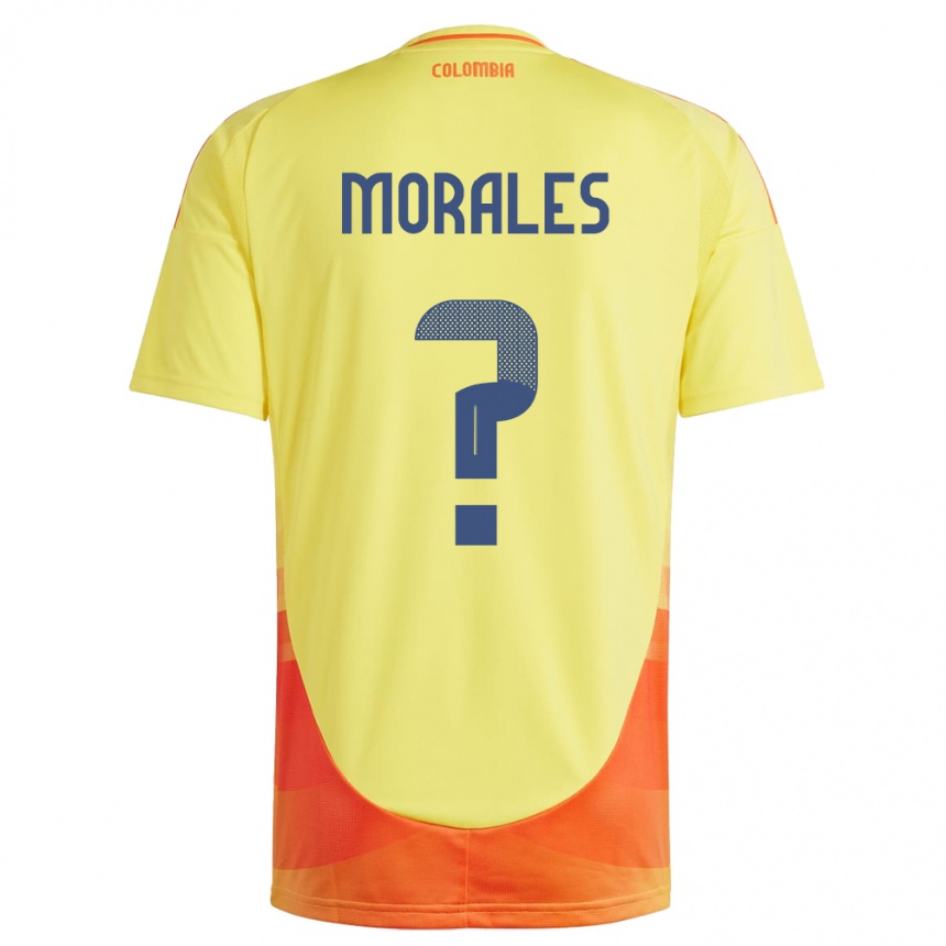 Kinder Fußball Kolumbien María Morales #0 Gelb Heimtrikot Trikot 24-26 T-Shirt Luxemburg