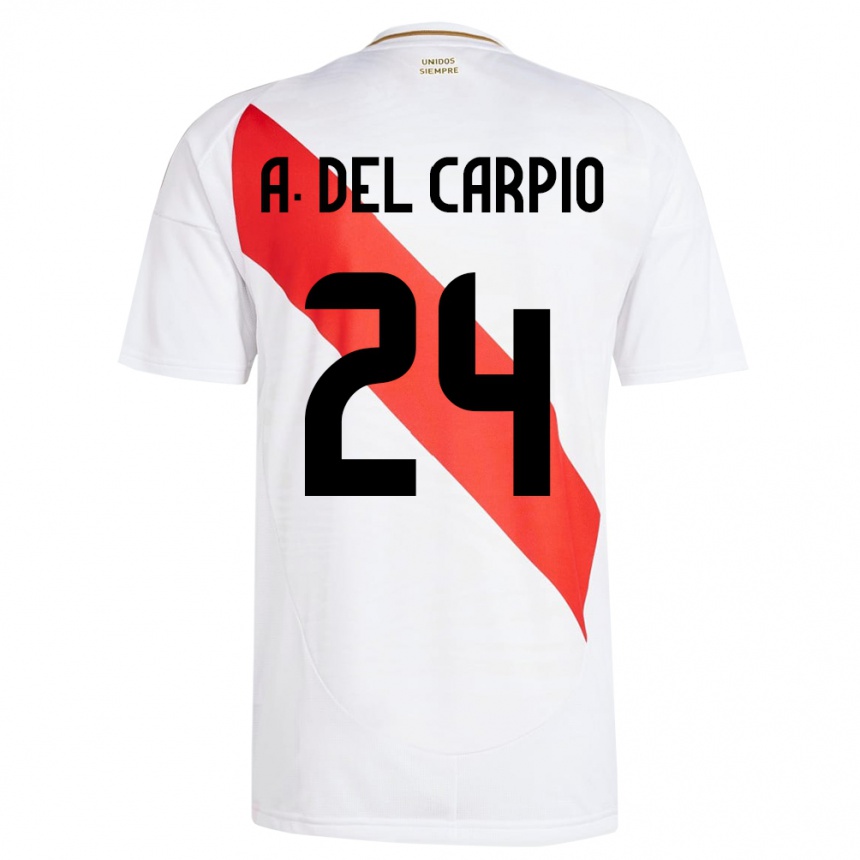 Kinder Fußball Peru Annie Del Carpio #24 Weiß Heimtrikot Trikot 24-26 T-Shirt Luxemburg