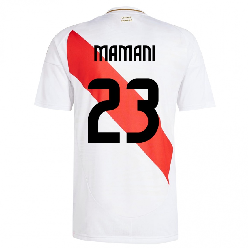 Kinder Fußball Peru Julia Mamani #23 Weiß Heimtrikot Trikot 24-26 T-Shirt Luxemburg