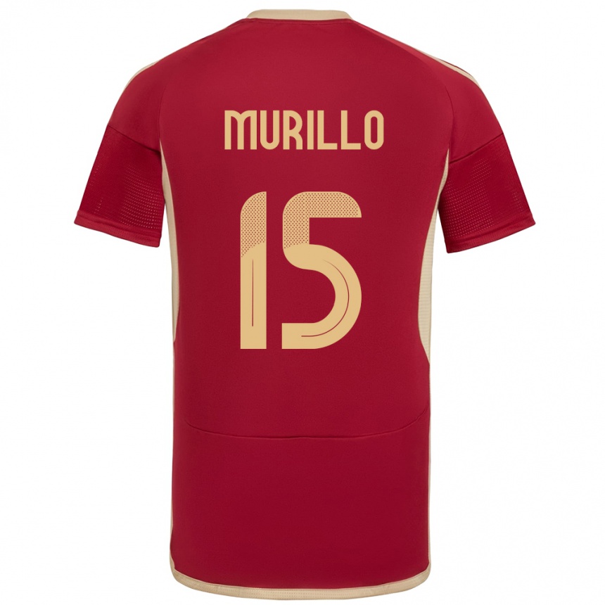 Kinder Fußball Venezuela Jhon Murillo #15 Burgund Heimtrikot Trikot 24-26 T-Shirt Luxemburg