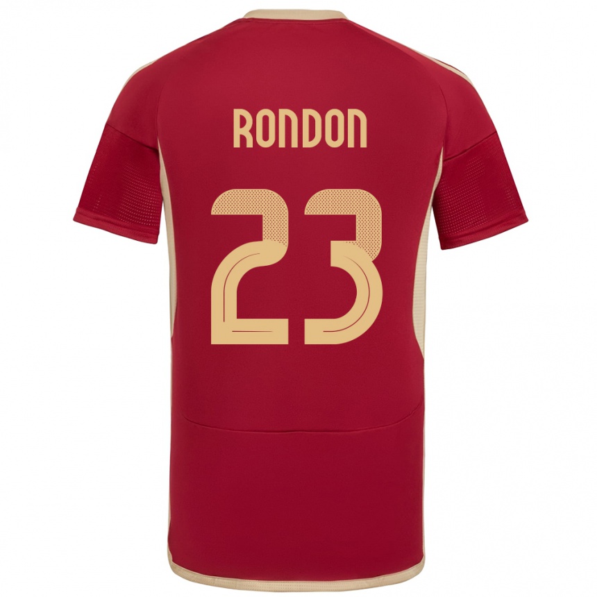 Kinder Fußball Venezuela Salomón Rondón #23 Burgund Heimtrikot Trikot 24-26 T-Shirt Luxemburg