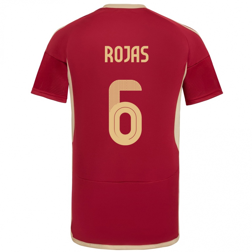 Kinder Fußball Venezuela Carlos Rojas #6 Burgund Heimtrikot Trikot 24-26 T-Shirt Luxemburg