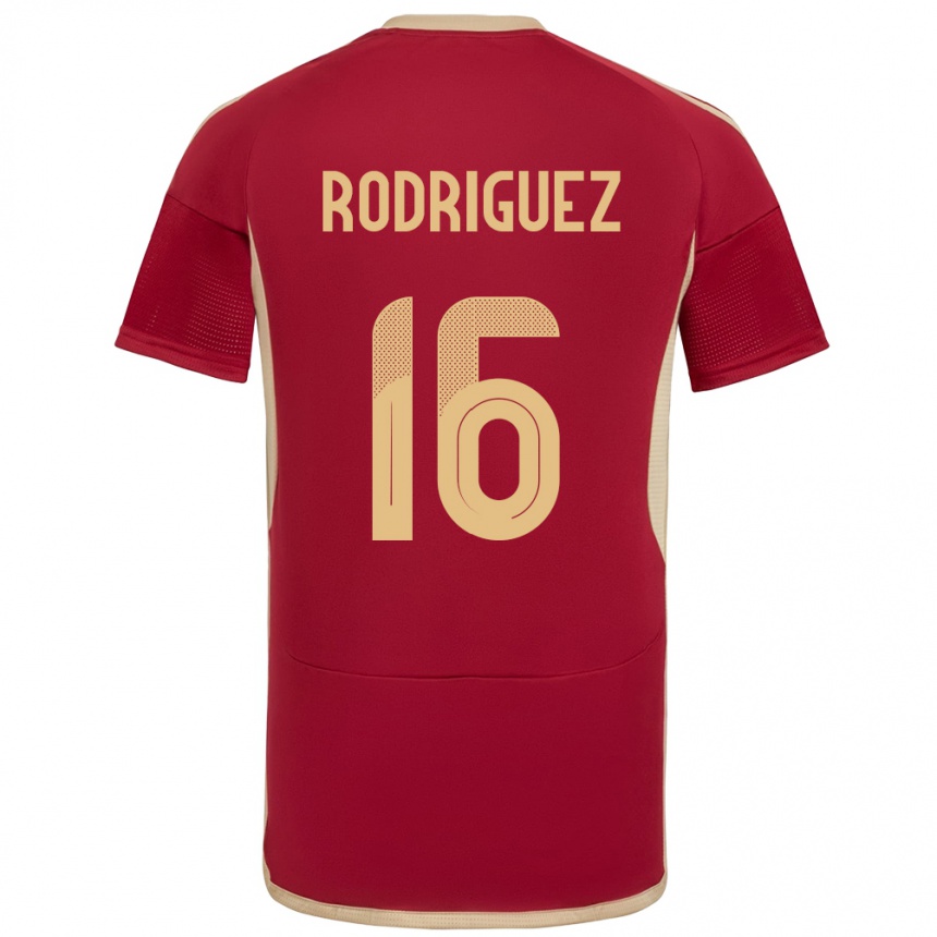 Kinder Fußball Venezuela Arianna Rodríguez #16 Burgund Heimtrikot Trikot 24-26 T-Shirt Luxemburg