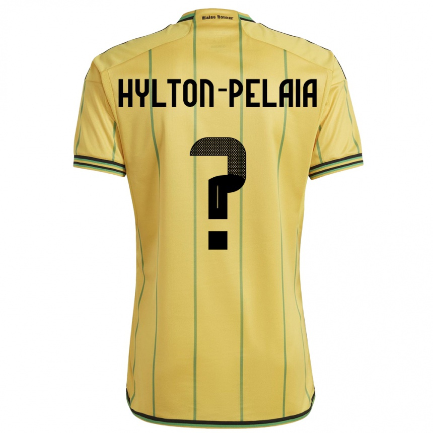 Kinder Fußball Jamaika Jayda Hylton-Pelaia #0 Gelb Heimtrikot Trikot 24-26 T-Shirt Luxemburg