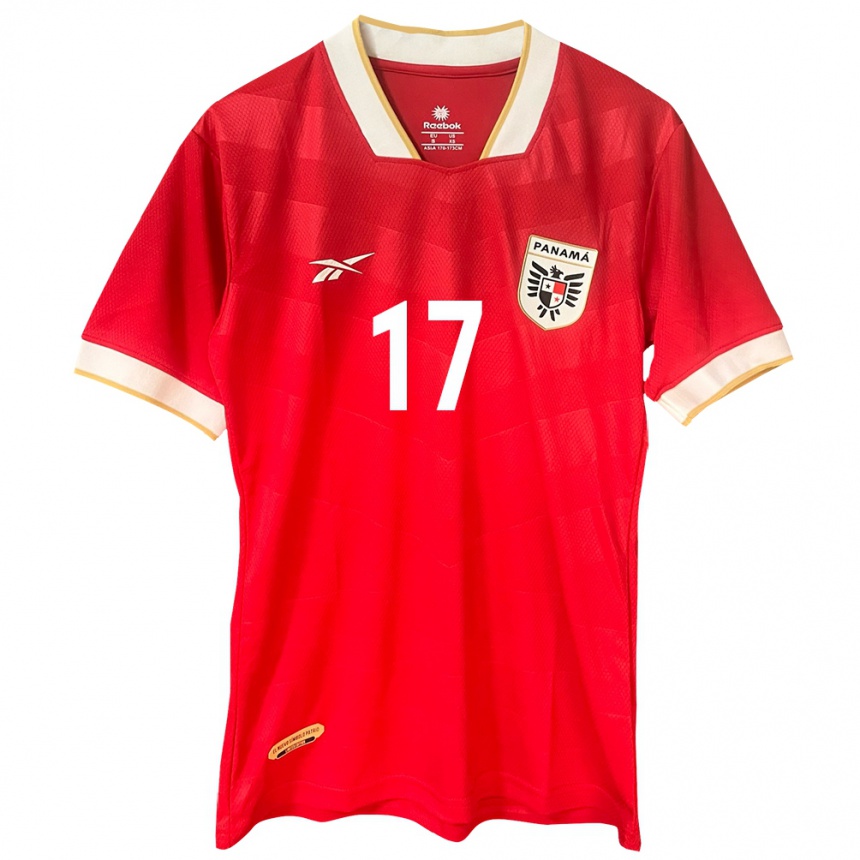 Kinder Fußball Panama Ana Jaén Rodríguez #17 Rot Heimtrikot Trikot 24-26 T-Shirt Luxemburg