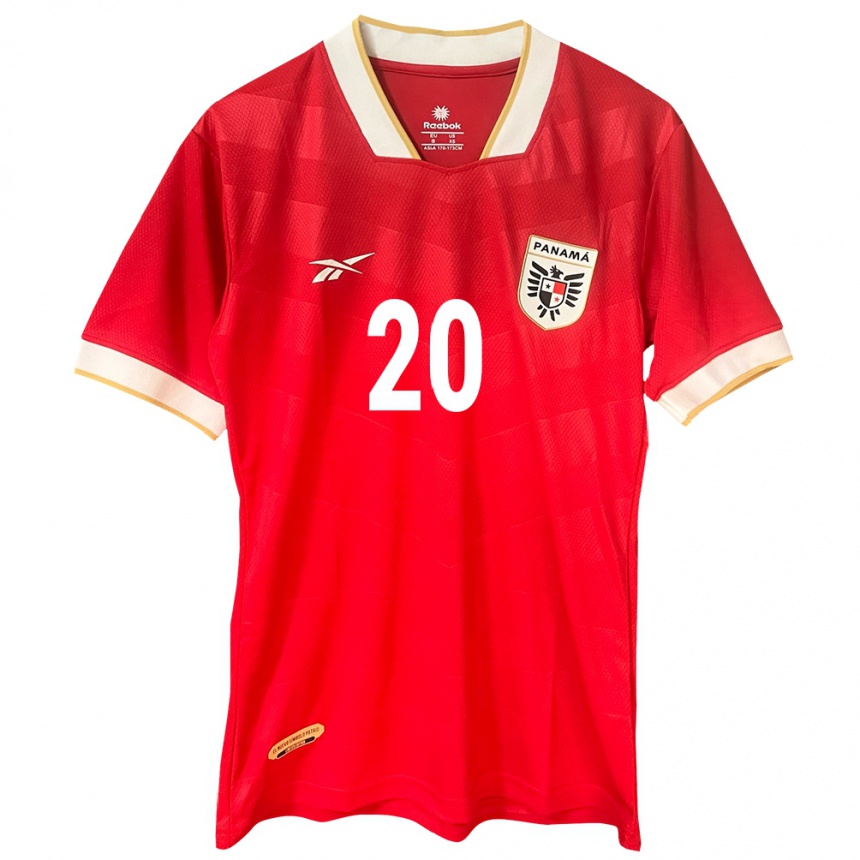 Kinder Fußball Panama Ernesto Gómez #20 Rot Heimtrikot Trikot 24-26 T-Shirt Luxemburg