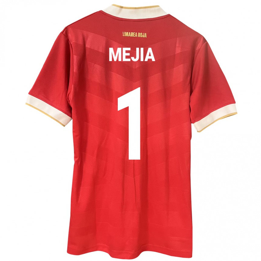 Kinder Fußball Panama Luis Mejía #1 Rot Heimtrikot Trikot 24-26 T-Shirt Luxemburg