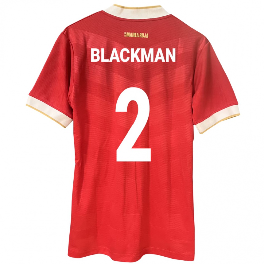 Kinder Fußball Panama César Blackman #2 Rot Heimtrikot Trikot 24-26 T-Shirt Luxemburg