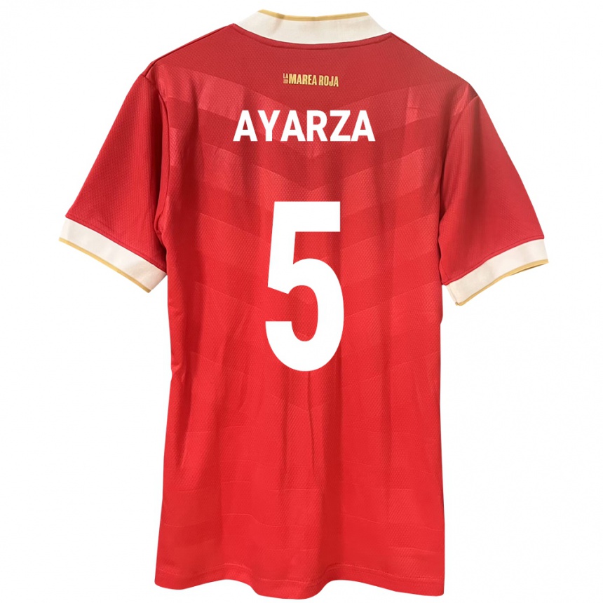 Kinder Fußball Panama Abdiel Ayarza #5 Rot Heimtrikot Trikot 24-26 T-Shirt Luxemburg