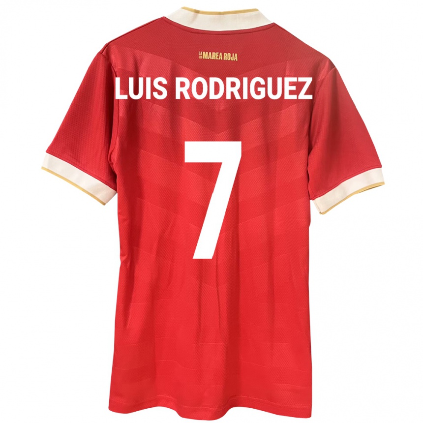 Kinder Fußball Panama José Luis Rodríguez #7 Rot Heimtrikot Trikot 24-26 T-Shirt Luxemburg