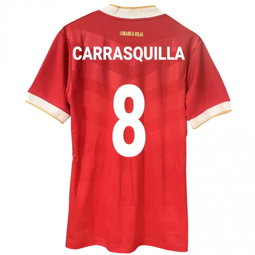 Kinder Fußball Panama Adalberto Carrasquilla #8 Rot Heimtrikot Trikot 24-26 T-Shirt Luxemburg