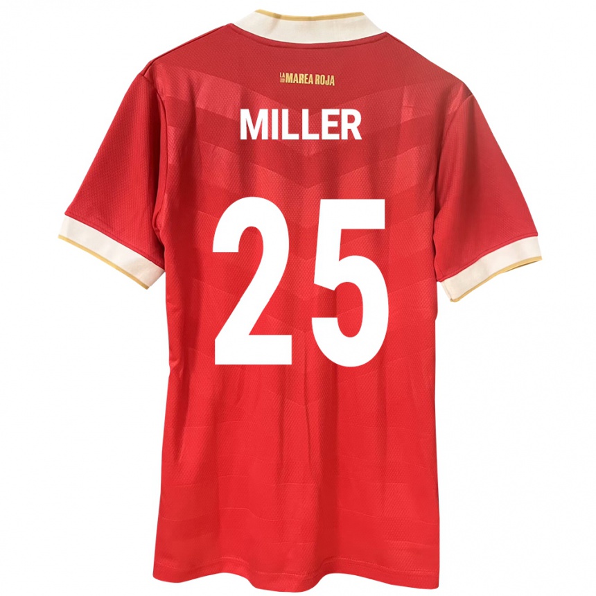 Kinder Fußball Panama Roderick Miller #25 Rot Heimtrikot Trikot 24-26 T-Shirt Luxemburg