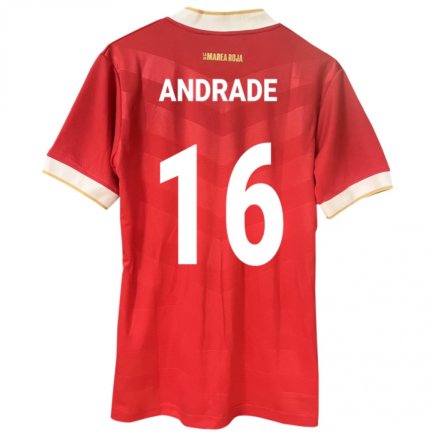 Kinder Fußball Panama Andrés Andrade #16 Rot Heimtrikot Trikot 24-26 T-Shirt Luxemburg