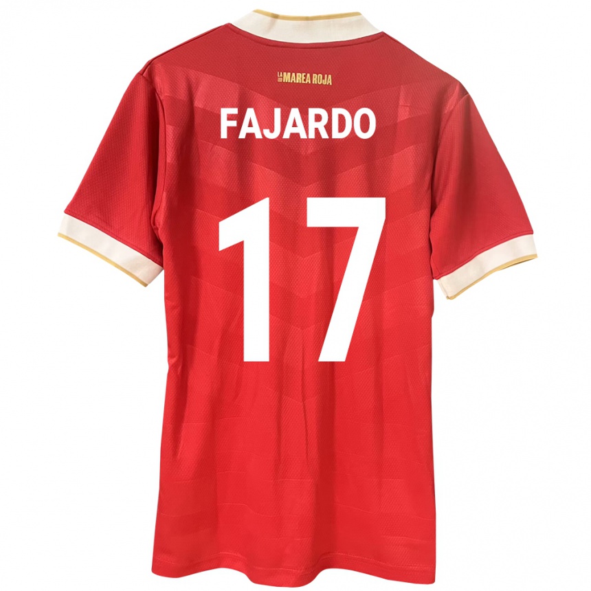 Kinder Fußball Panama José Fajardo #17 Rot Heimtrikot Trikot 24-26 T-Shirt Luxemburg