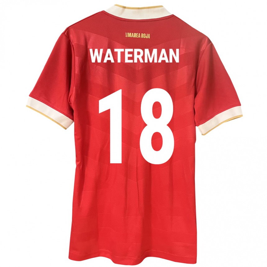 Kinder Fußball Panama Cecilio Waterman #18 Rot Heimtrikot Trikot 24-26 T-Shirt Luxemburg