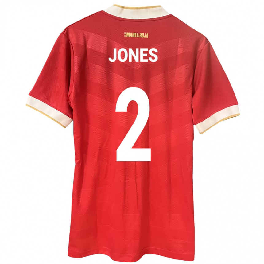 Kinder Fußball Panama Joseph Jones #2 Rot Heimtrikot Trikot 24-26 T-Shirt Luxemburg