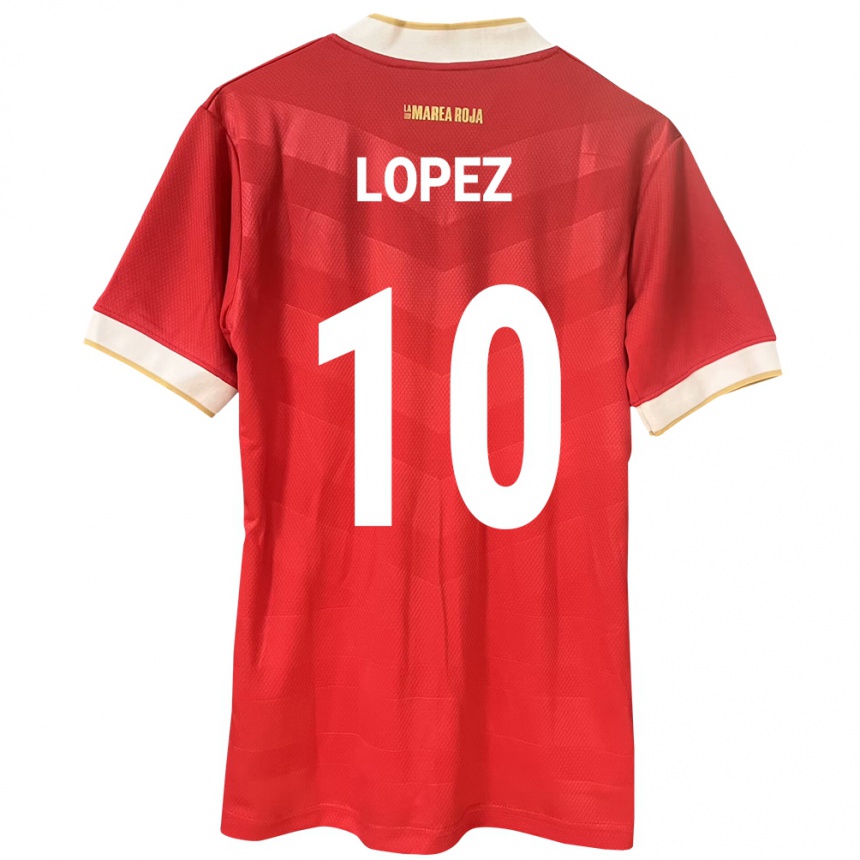 Kinder Fußball Panama Ovidio Lopez #10 Rot Heimtrikot Trikot 24-26 T-Shirt Luxemburg