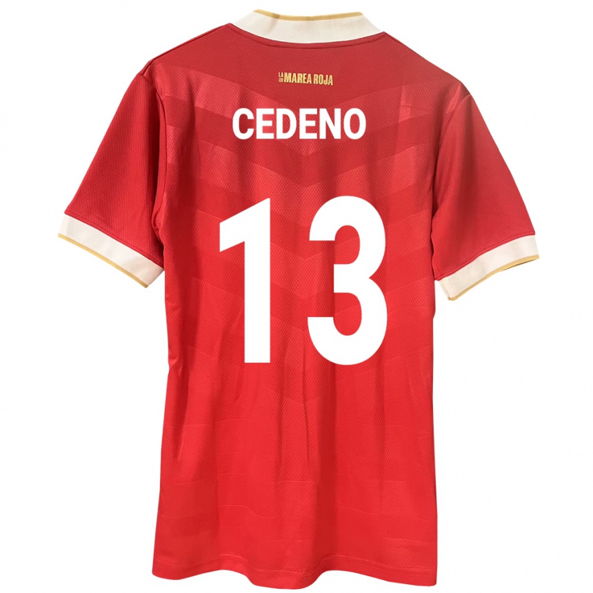 Kinder Fußball Panama Edward Cedeño #13 Rot Heimtrikot Trikot 24-26 T-Shirt Luxemburg