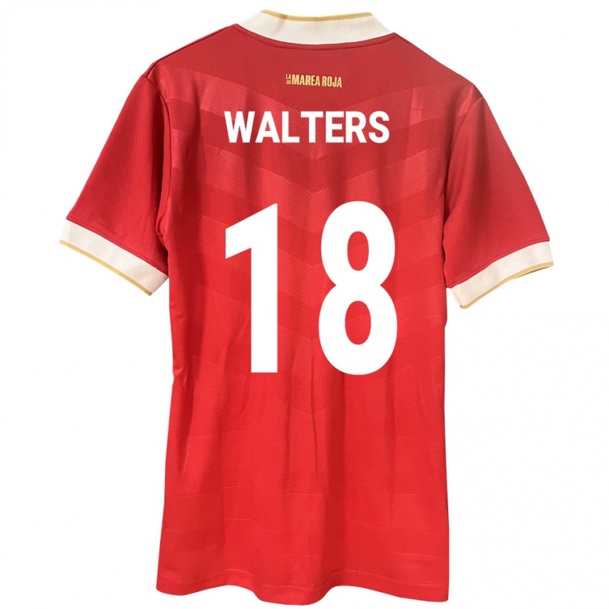 Kinder Fußball Panama Kairo Walters #18 Rot Heimtrikot Trikot 24-26 T-Shirt Luxemburg