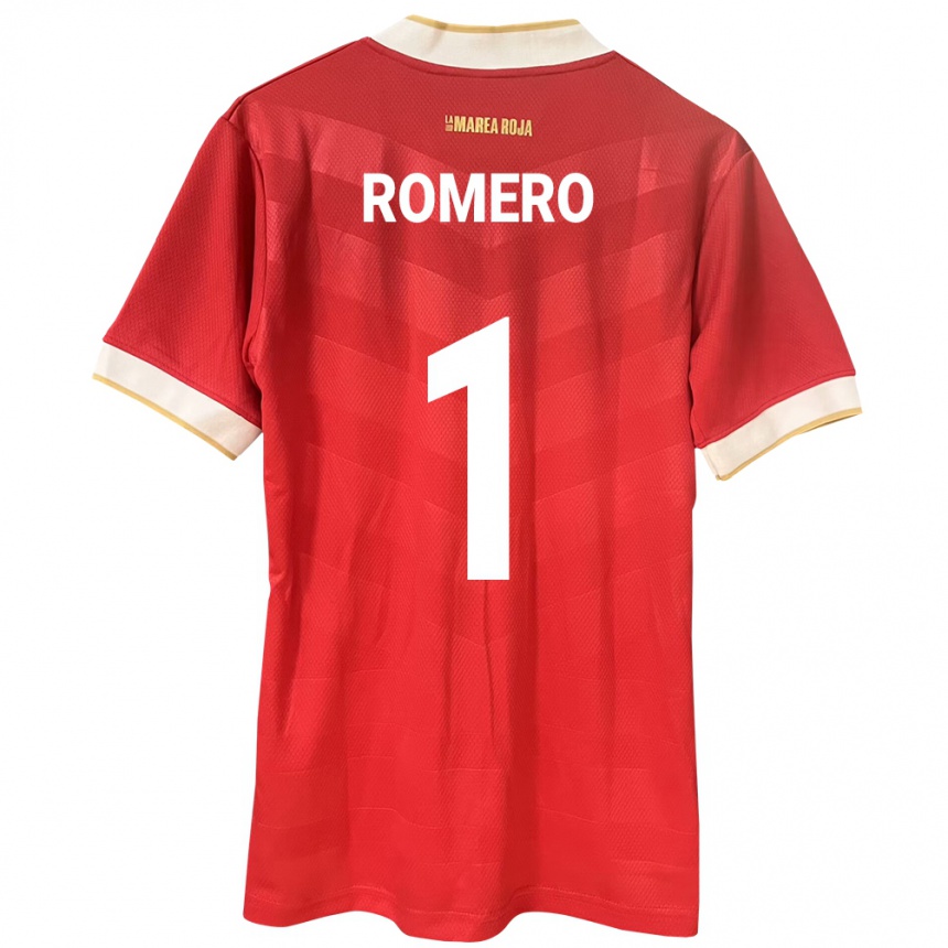 Kinder Fußball Panama Manuel Romero #1 Rot Heimtrikot Trikot 24-26 T-Shirt Luxemburg