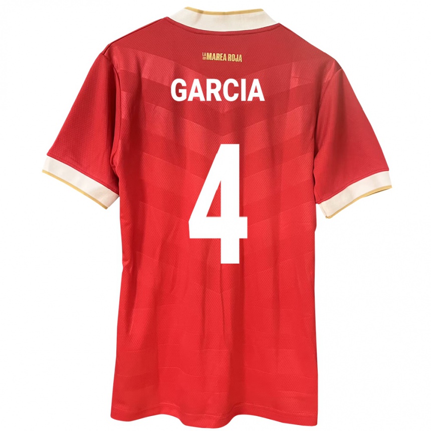 Kinder Fußball Panama Giancarlos García #4 Rot Heimtrikot Trikot 24-26 T-Shirt Luxemburg