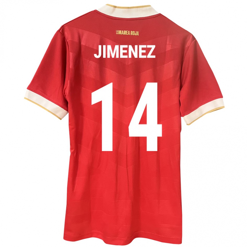 Kinder Fußball Panama Juan Jiménez #14 Rot Heimtrikot Trikot 24-26 T-Shirt Luxemburg