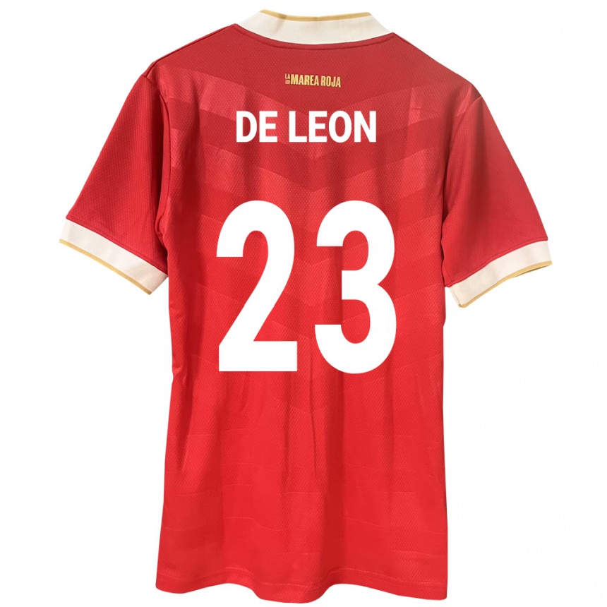 Kinder Fußball Panama Yerenis De León #23 Rot Heimtrikot Trikot 24-26 T-Shirt Luxemburg