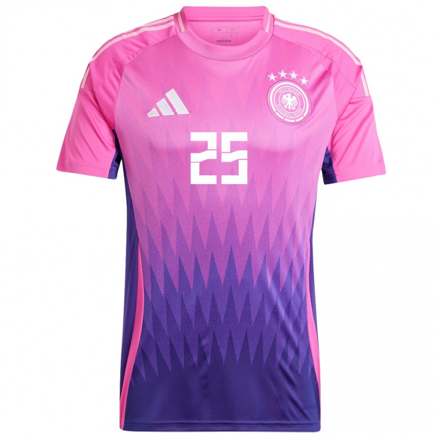 Kinder Fußball Deutschland Emre Can #25 Pink Lila Auswärtstrikot Trikot 24-26 T-Shirt Luxemburg