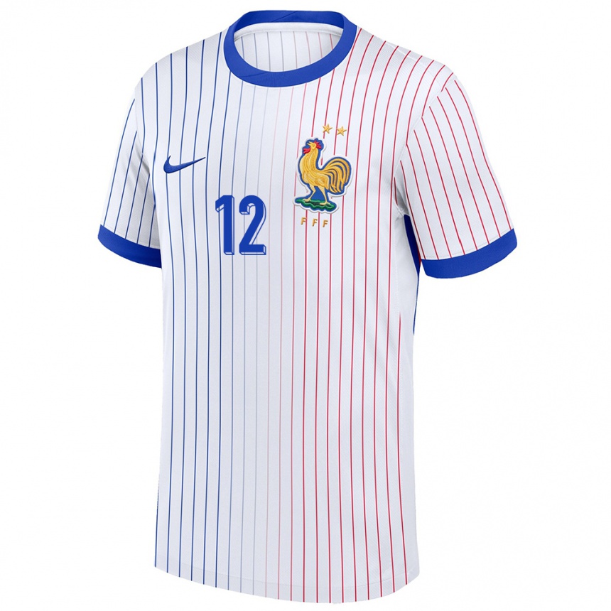 Kinder Fußball Frankreich Tairyk Arconte #12 Weiß Auswärtstrikot Trikot 24-26 T-Shirt Luxemburg