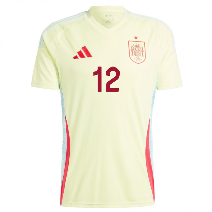 Kinder Fußball Spanien Lucia Rodriguez #12 Gelb Auswärtstrikot Trikot 24-26 T-Shirt Luxemburg