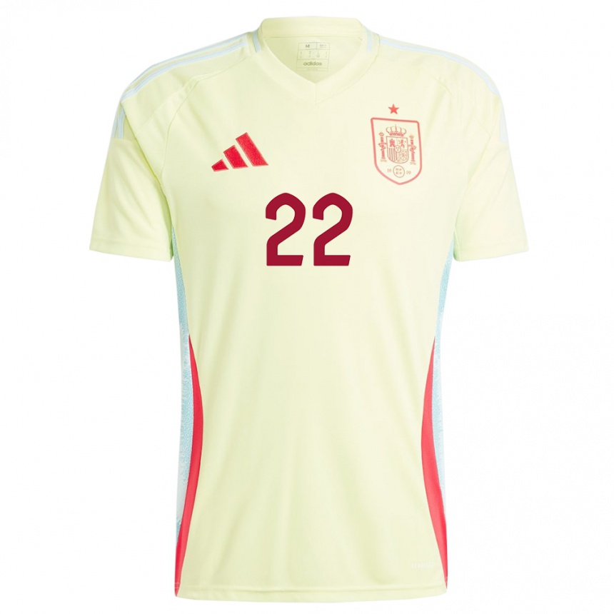 Kinder Fußball Spanien Anna Torroda #22 Gelb Auswärtstrikot Trikot 24-26 T-Shirt Luxemburg