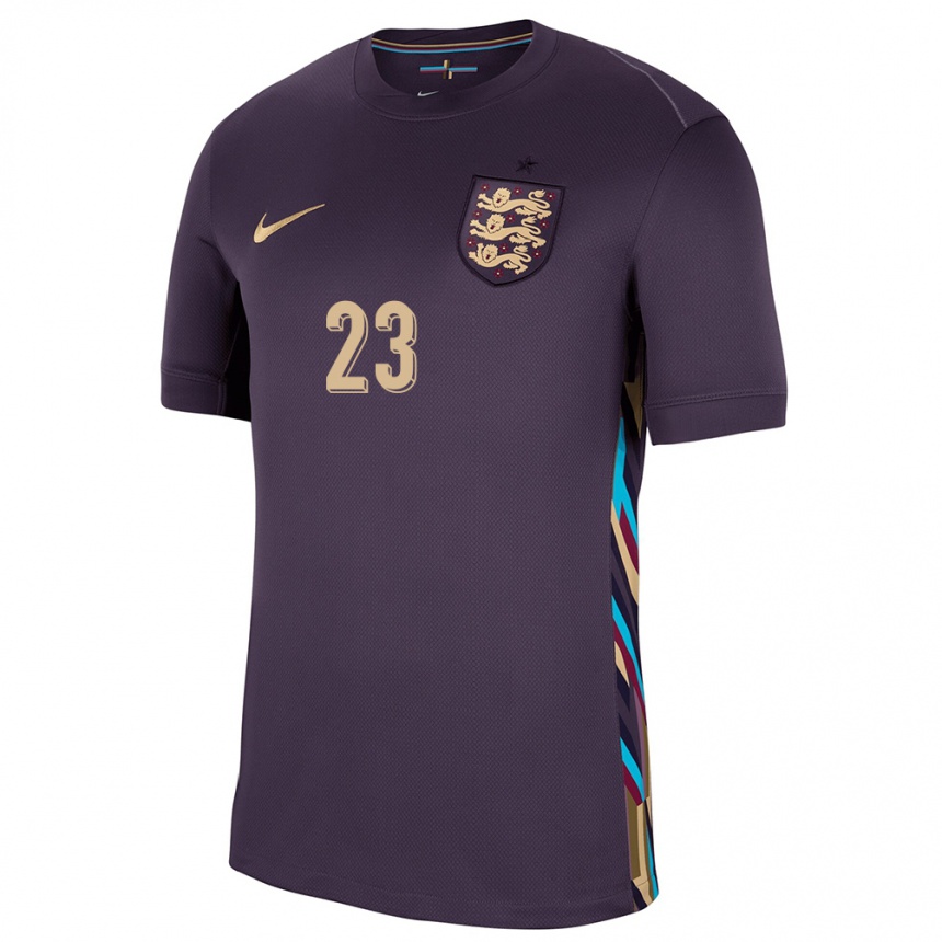 Kinder Fußball England Dean Henderson #23 Dunkle Rosine Auswärtstrikot Trikot 24-26 T-Shirt Luxemburg