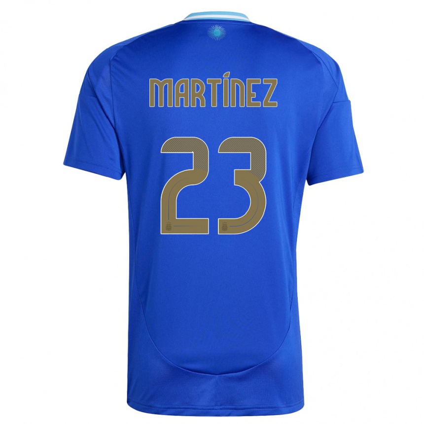 Kinder Fußball Argentinien Emiliano Martinez #23 Blau Auswärtstrikot Trikot 24-26 T-Shirt Luxemburg