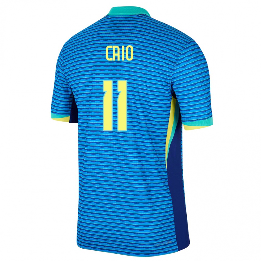 Kinder Fußball Brasilien Caio #11 Blau Auswärtstrikot Trikot 24-26 T-Shirt Luxemburg