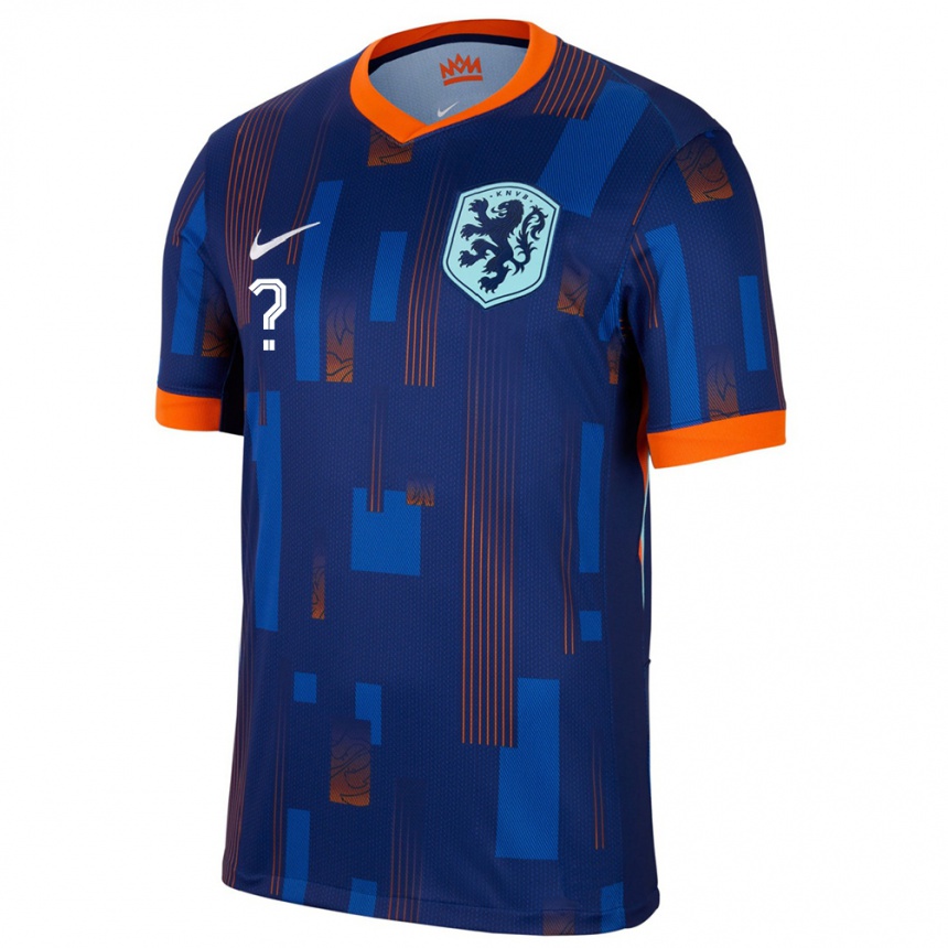 Kinder Fußball Niederlande Ihren Namen #0 Blau Auswärtstrikot Trikot 24-26 T-Shirt Luxemburg