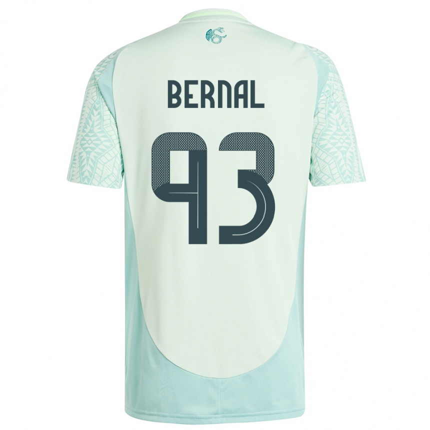 Kinder Fußball Mexiko Rebeca Bernal #93 Leinengrün Auswärtstrikot Trikot 24-26 T-Shirt Luxemburg