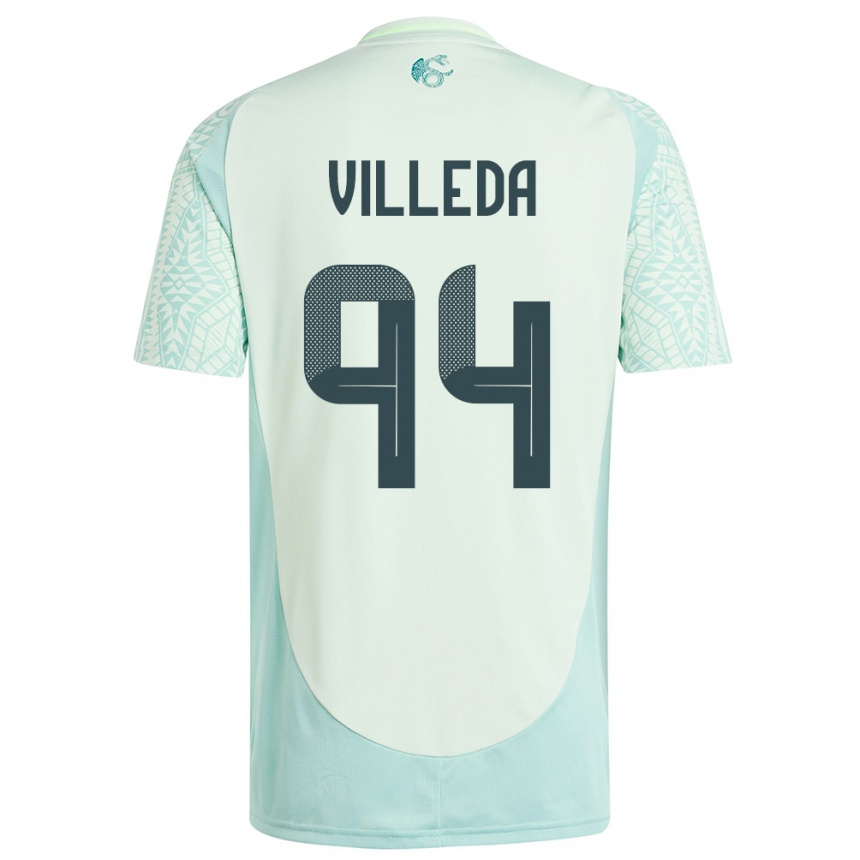 Kinder Fußball Mexiko Melany Villeda #94 Leinengrün Auswärtstrikot Trikot 24-26 T-Shirt Luxemburg