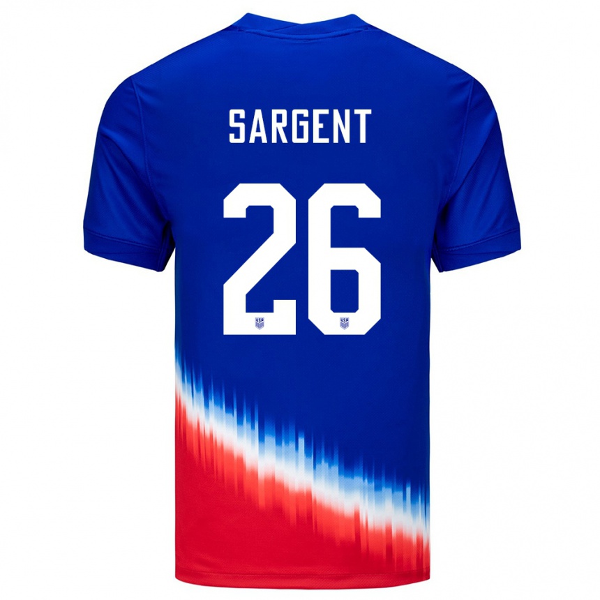 Kinder Fußball Vereinigte Staaten Josh Sargent #26 Blau Auswärtstrikot Trikot 24-26 T-Shirt Luxemburg