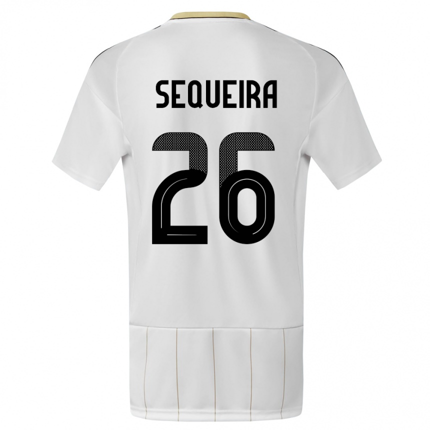 Kinder Fußball Costa Rica Douglas Sequeira #26 Weiß Auswärtstrikot Trikot 24-26 T-Shirt Luxemburg