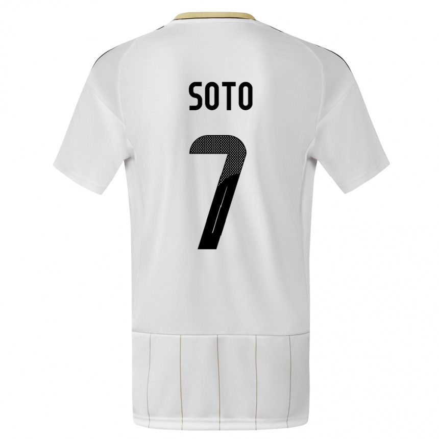 Kinder Fußball Costa Rica Andrey Soto #7 Weiß Auswärtstrikot Trikot 24-26 T-Shirt Luxemburg