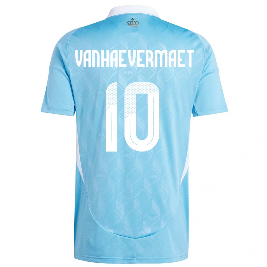 Kinder Fußball Belgien Justine Vanhaevermaet #10 Blau Auswärtstrikot Trikot 24-26 T-Shirt Luxemburg