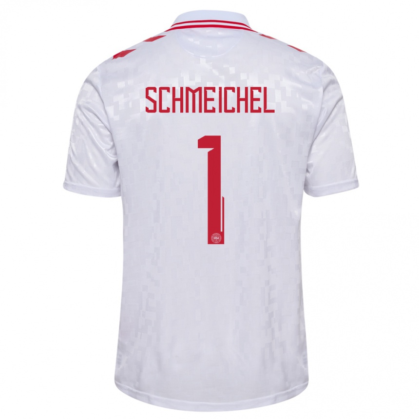 Kinder Fußball Dänemark Kasper Schmeichel #1 Weiß Auswärtstrikot Trikot 24-26 T-Shirt Luxemburg