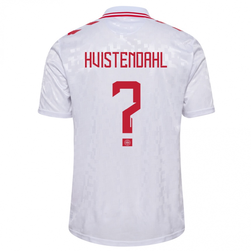 Kinder Fußball Dänemark Johan Hvistendahl #0 Weiß Auswärtstrikot Trikot 24-26 T-Shirt Luxemburg