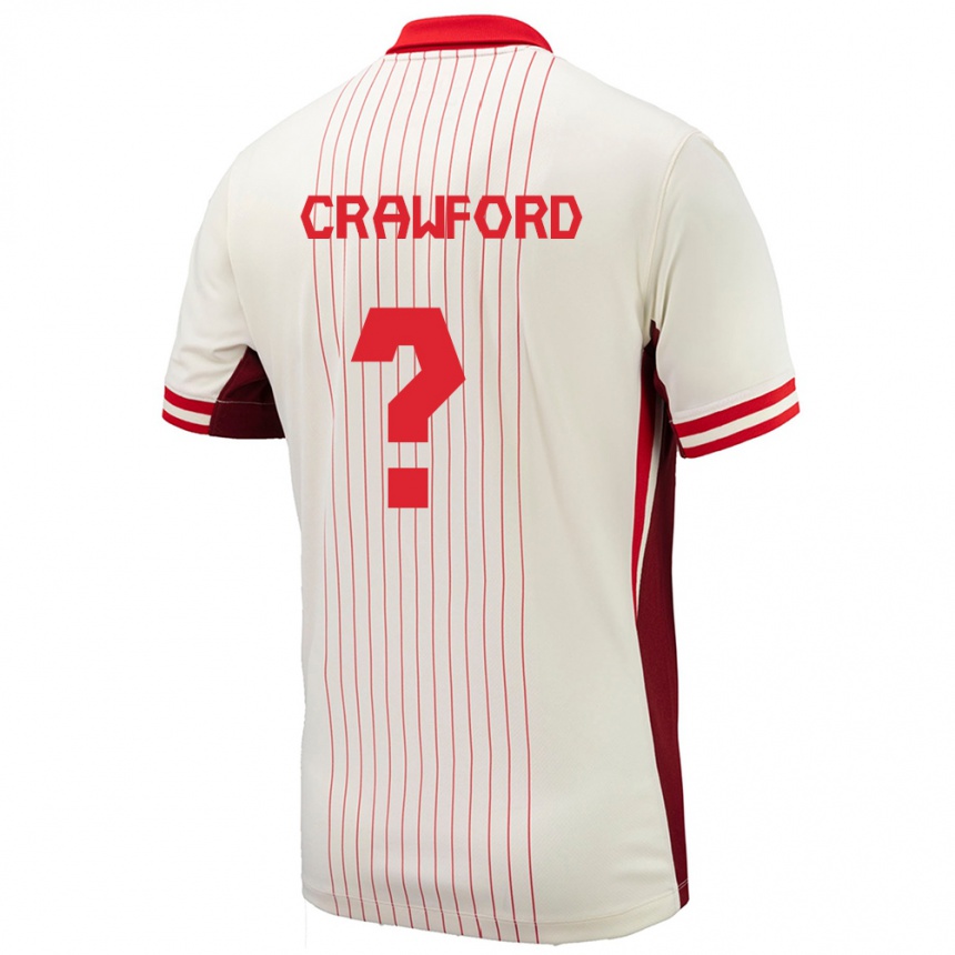 Kinder Fußball Kanada Tyler Crawford #0 Weiß Auswärtstrikot Trikot 24-26 T-Shirt Luxemburg