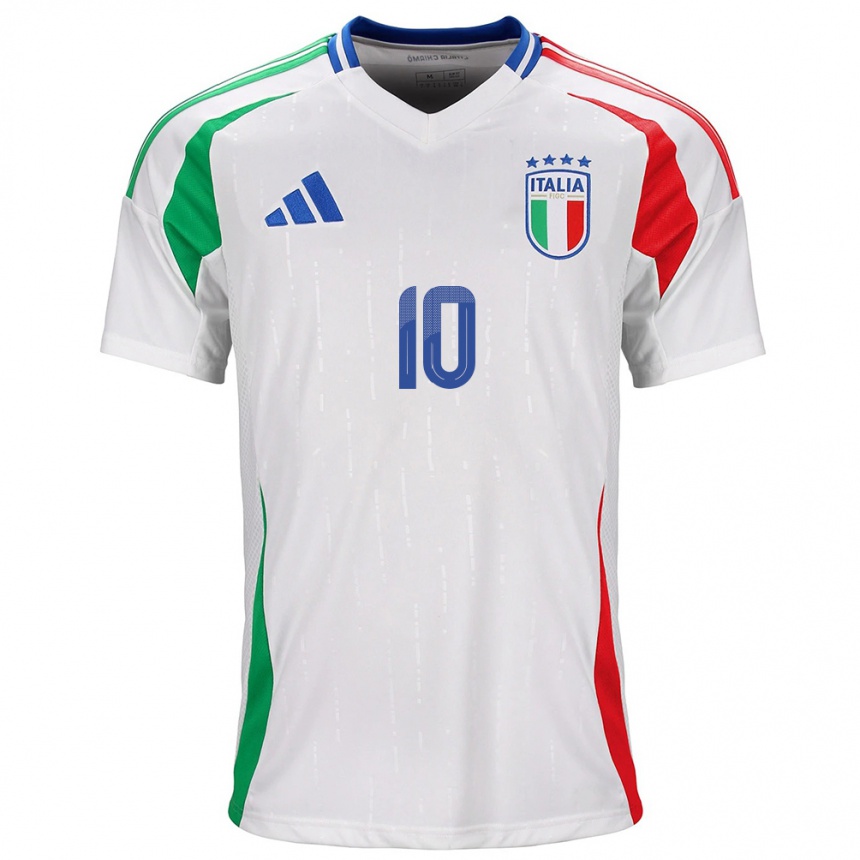 Kinder Fußball Italien Antonella Carta #10 Weiß Auswärtstrikot Trikot 24-26 T-Shirt Luxemburg