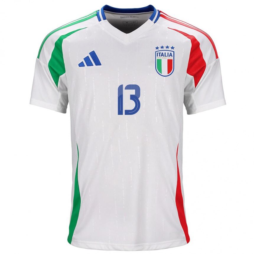 Kinder Fußball Italien Christian Corradi #13 Weiß Auswärtstrikot Trikot 24-26 T-Shirt Luxemburg