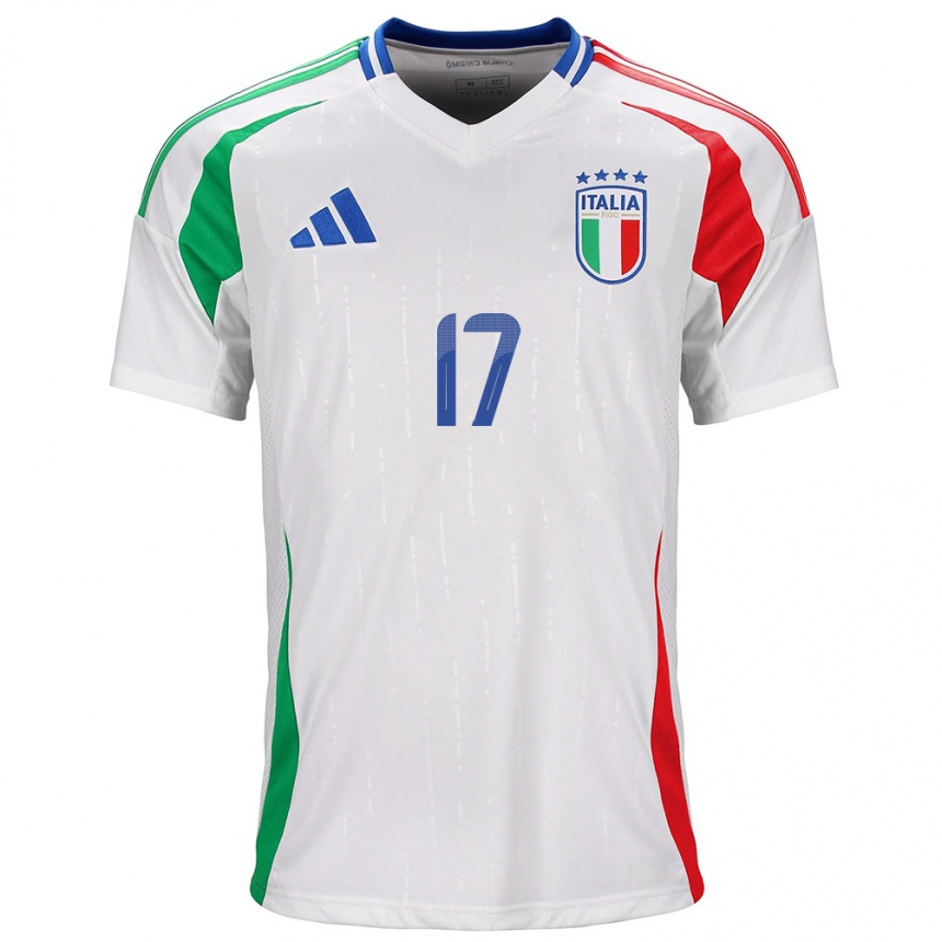 Kinder Fußball Italien Aaron Ciammaglichella #17 Weiß Auswärtstrikot Trikot 24-26 T-Shirt Luxemburg