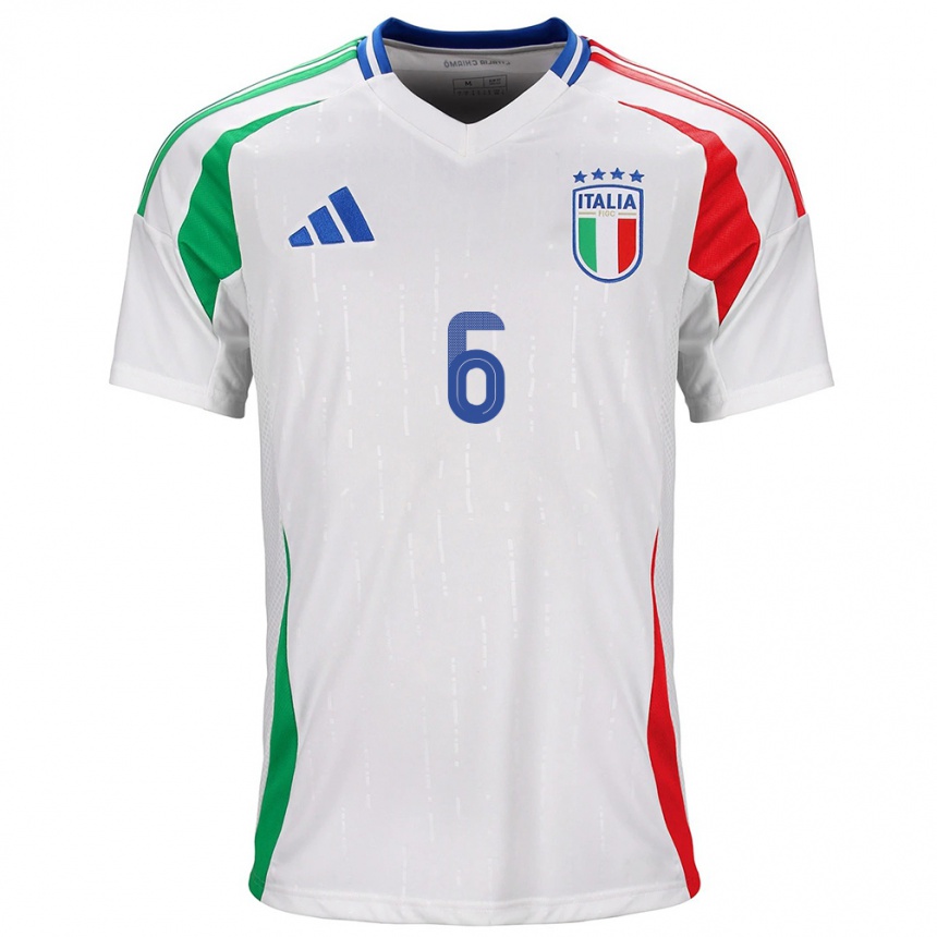 Kinder Fußball Italien Diego Ripani #6 Weiß Auswärtstrikot Trikot 24-26 T-Shirt Luxemburg