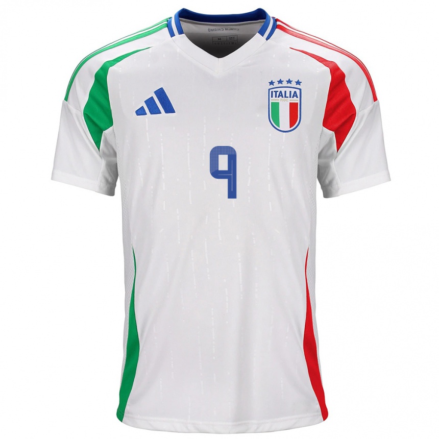 Kinder Fußball Italien Carolina Morace #9 Weiß Auswärtstrikot Trikot 24-26 T-Shirt Luxemburg