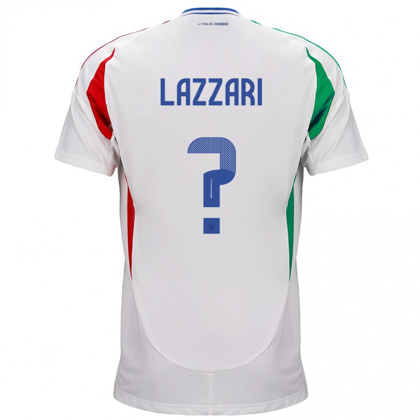 Kinder Fußball Italien Manuel Lazzari #0 Weiß Auswärtstrikot Trikot 24-26 T-Shirt Luxemburg